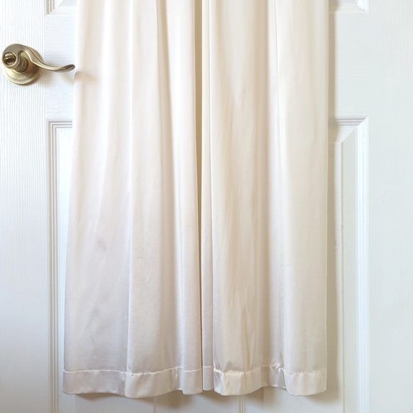 Vanity Fair 70's Vintage Silky V-neck Sleeveless Midi Slip Dress Ivory 32 Medium - Picture 7 of 13